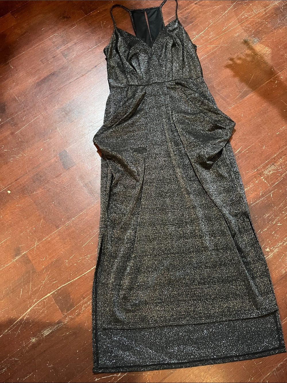 BCBGeneration Sparkle Maxi Dress in Black
